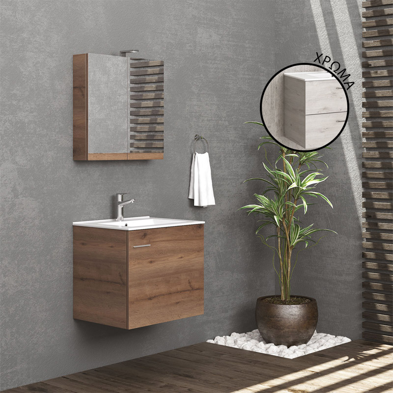 KARAG  NEW BITOLA Βάση με ανοιγόμενη πόρτα Ice Oak 8902 NEW BITOLA 60 KARAG 59x45x55cm KARAG-5206836046518