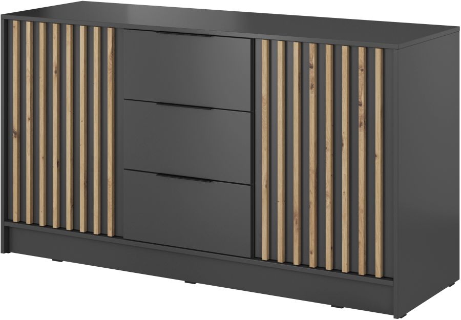 Μπουφές Nelly με συρτάρια Γραφίτης 155x86x45cm