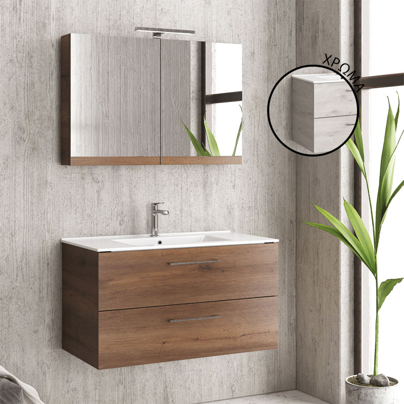 KARAG NEW ELSA Βάση με δύο συρτάρια Ice Oak 8902 NEW ELSA 90 KARAG 89x45x48cm KARAG-5206836048857 KARAG NEW ELSA Βάση με δύο συρτάρια Ice Oak 8902 NEW ELSA 90 KARAG 89x45x48cm KARAG-5206836048857