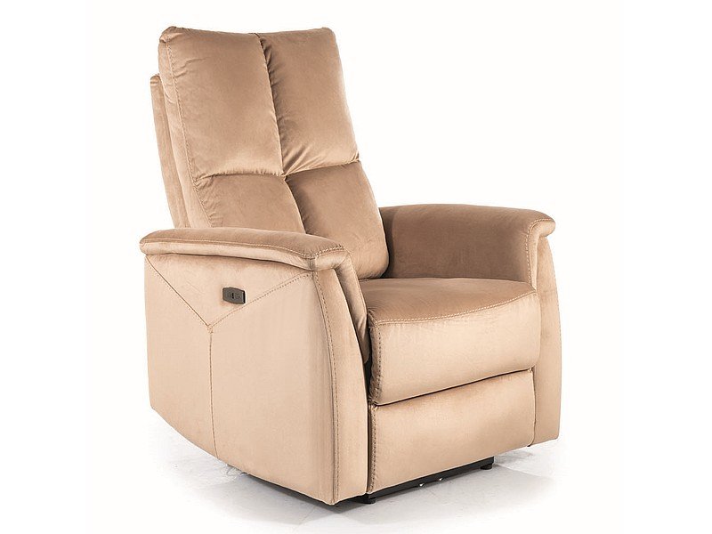 FOTEL ROZKŁADANY NEPTUN VELVET BEŻOWY BLUVEL 28 DIOMMI-80-3705