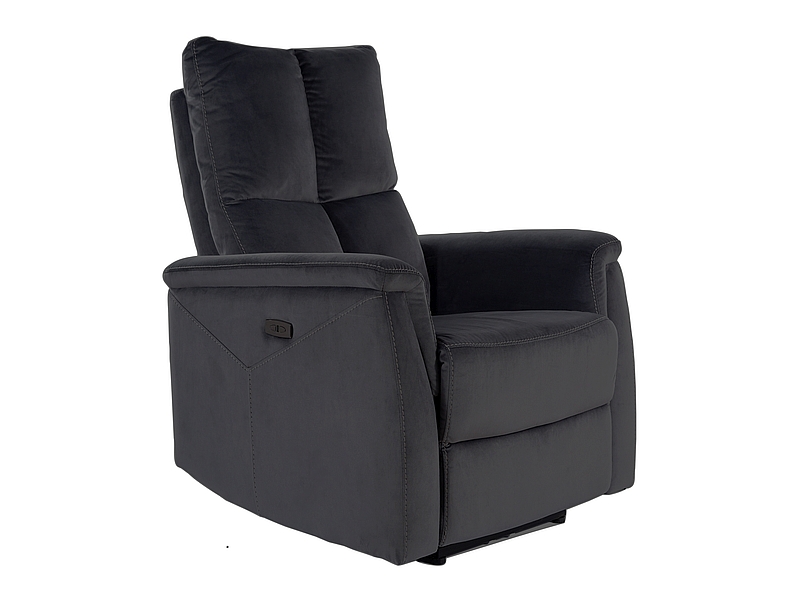 FOTEL ROZKŁADANY NEPTUN VELVET CZARNY BLUVEL 19 DIOMMI-80-3779