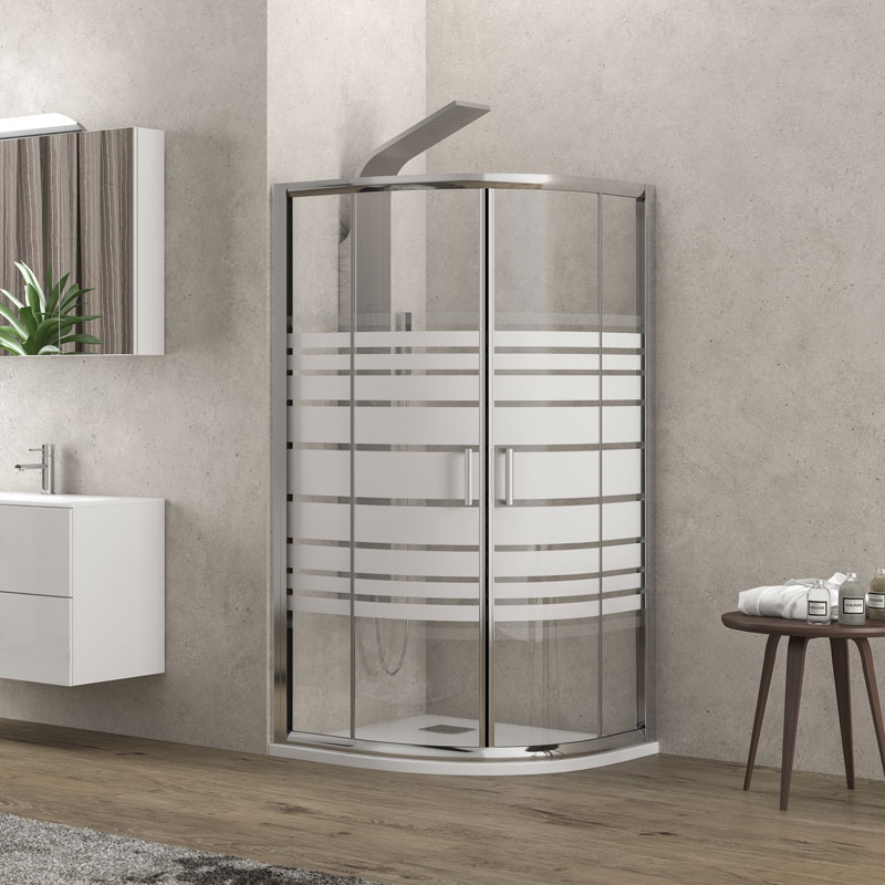 KARAG NEW FLORA Καμπίνα ημικυκλική με σεριγραφάτο κρύσταλλο NEW FLORA 200 Χρωμέ KARAG 80x80x180cm KARAG-5206836552439 KARAG NEW FLORA Καμπίνα ημικυκλική με σεριγραφάτο κρύσταλλο NEW FLORA 200 Χρωμέ KARAG 80x80x180cm KARAG-5206836552439