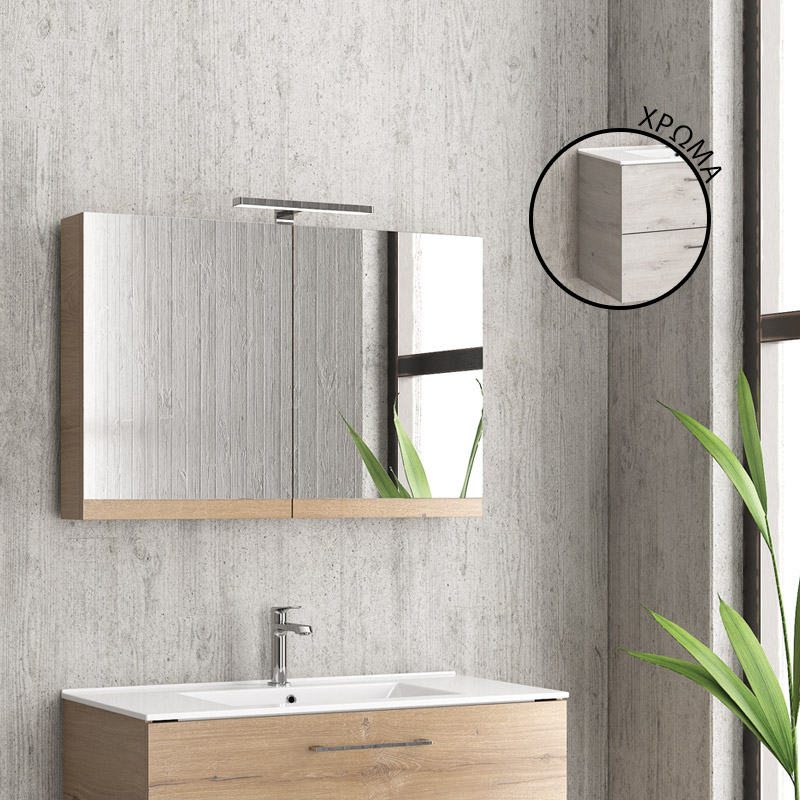 KARAG Καθρέπτης ανοιγόμενος με δύο πόρτες Ice Oak 8902 Collection:NEW KARAG 90x13x60cm KARAG-5206836046556 KARAG Καθρέπτης ανοιγόμενος με δύο πόρτες Ice Oak 8902 Collection:NEW KARAG 90x13x60cm KARAG-5206836046556