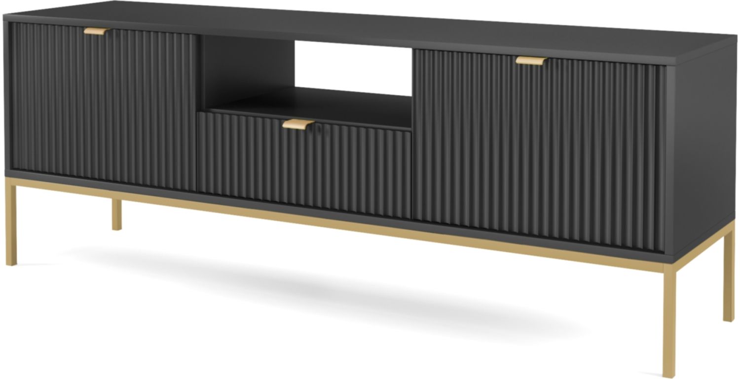 Lh-homefurniture Έπιπλο τηλεόρασης Nova Ανθρακί+χρυσό 154x39x56cm P_Nova_TVc-g Lh-homefurniture Έπιπλο τηλεόρασης Nova Ανθρακί+χρυσό 154x39x56cm P_Nova_TVc-g