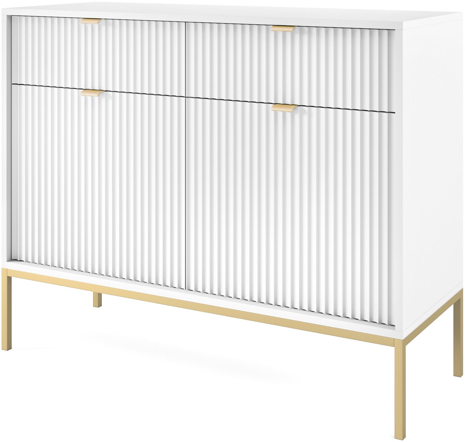 Lh-homefurniture Μπουφές Nova Λευκό+χρυσό 104x39x83cm P_Nova_21sw-g Lh-homefurniture Μπουφές Nova Λευκό+χρυσό 104x39x83cm P_Nova_21sw-g