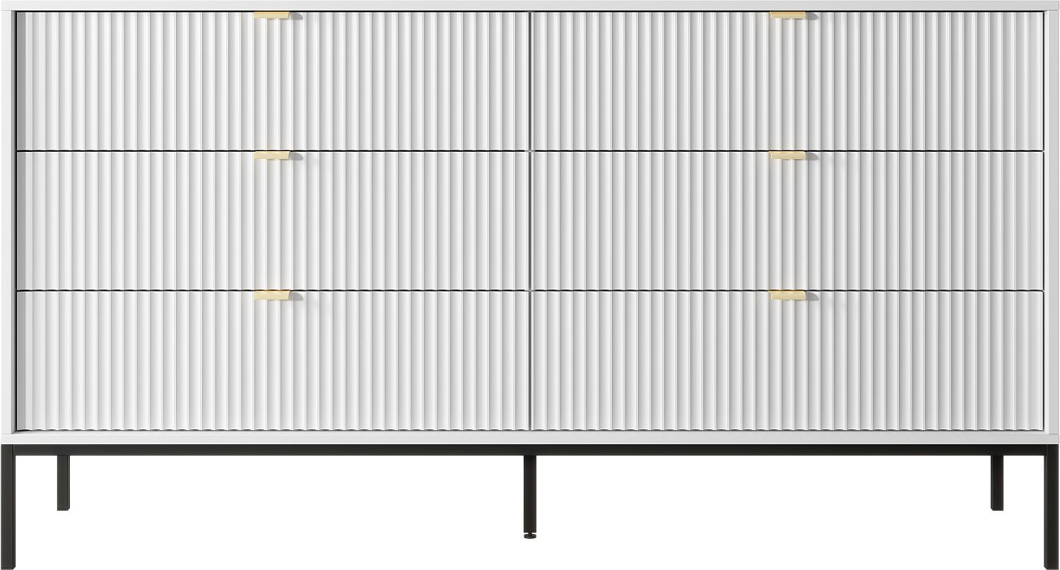 Lh-homefurniture Συρταριέρα Nova χρώμα λευκό με 6 συρτάρια 154x91x39cm P_NOVA_BL_cz_37-6s Lh-homefurniture Συρταριέρα Nova χρώμα λευκό με 6 συρτάρια 154x91x39cm P_NOVA_BL_cz_37-6s