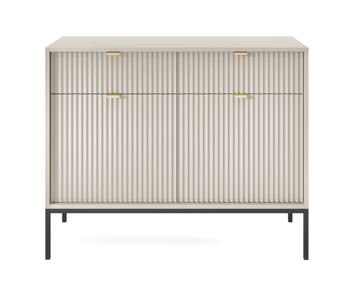 Μπουφές Nova Λευκό Kazmir + Ανθρακί 104x83x39cm