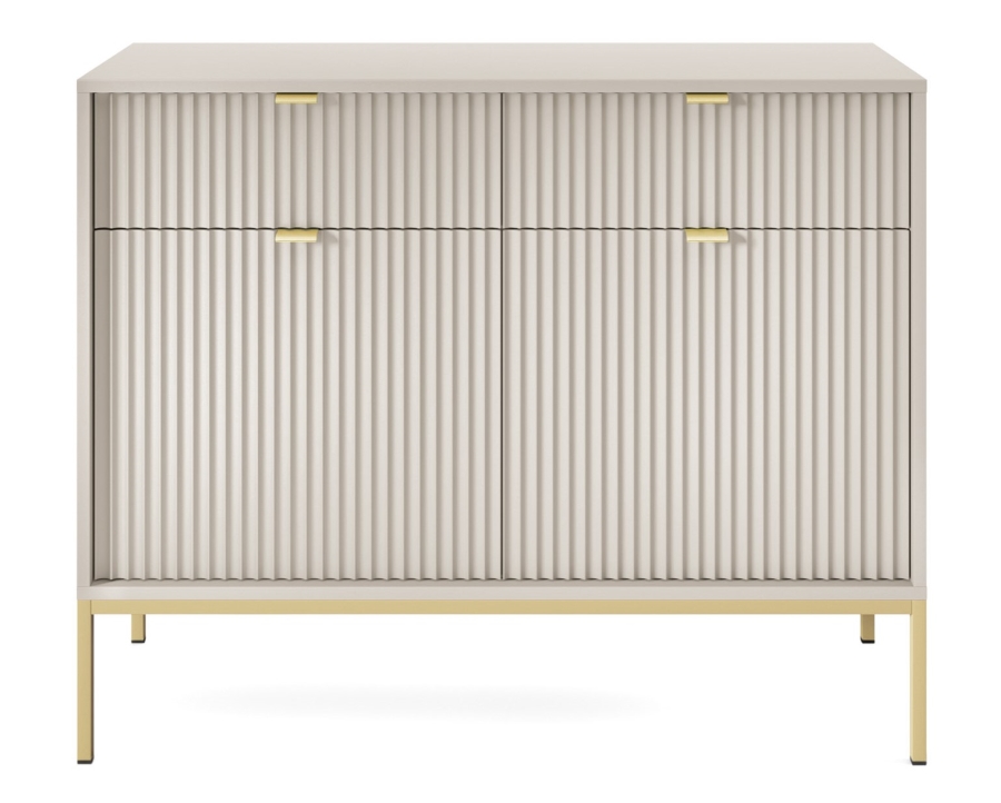 Μπουφές Nova Λευκό Kazmir + Χρυσό 104x83x39cm