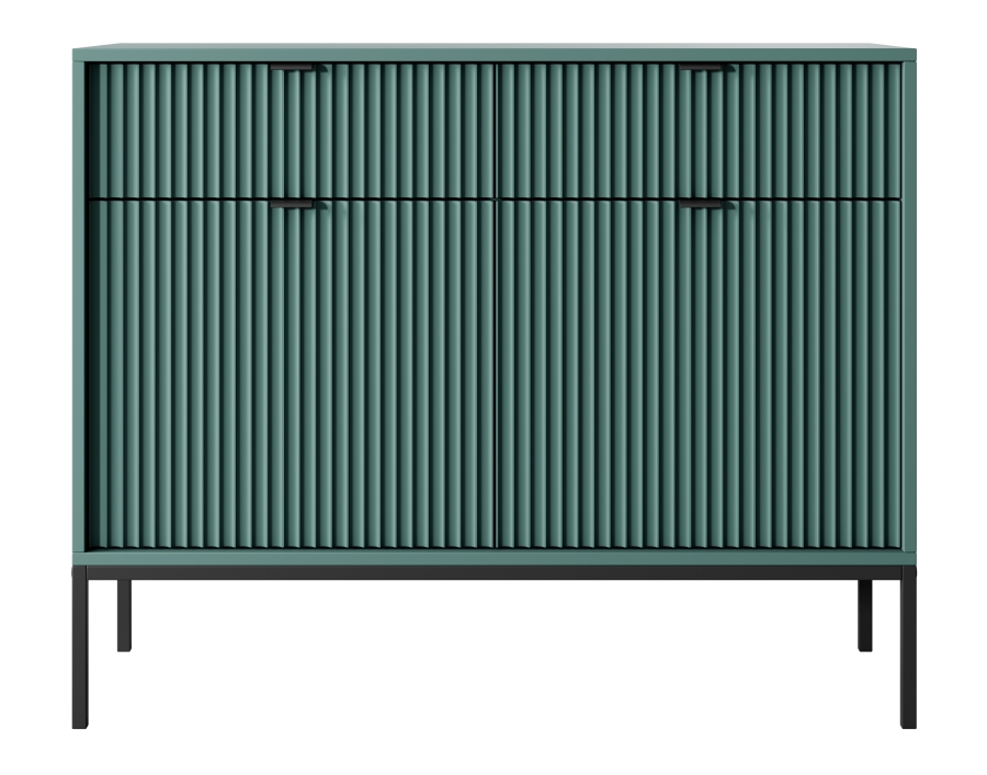 Μπουφές Nova Πράσινο + Ανθρακί (βάση+πόμολα) 104x83x39cm