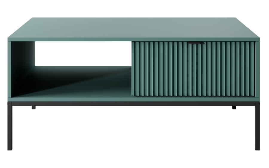 Τραπεζάκι Σαλονιού Nova Πράσινο + Ανθρακί (βάση+πόμολα) 104x46x68cm