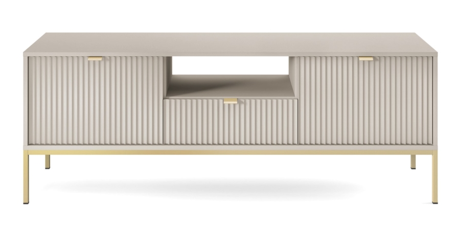 Έπιπλο τηλεόρασης Nova Λευκό Kazmir + Χρυσό 154x56x39cm