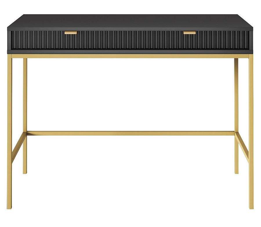 Κονσόλα Nova Ανθρακί + Χρυσό 104x78x50cm