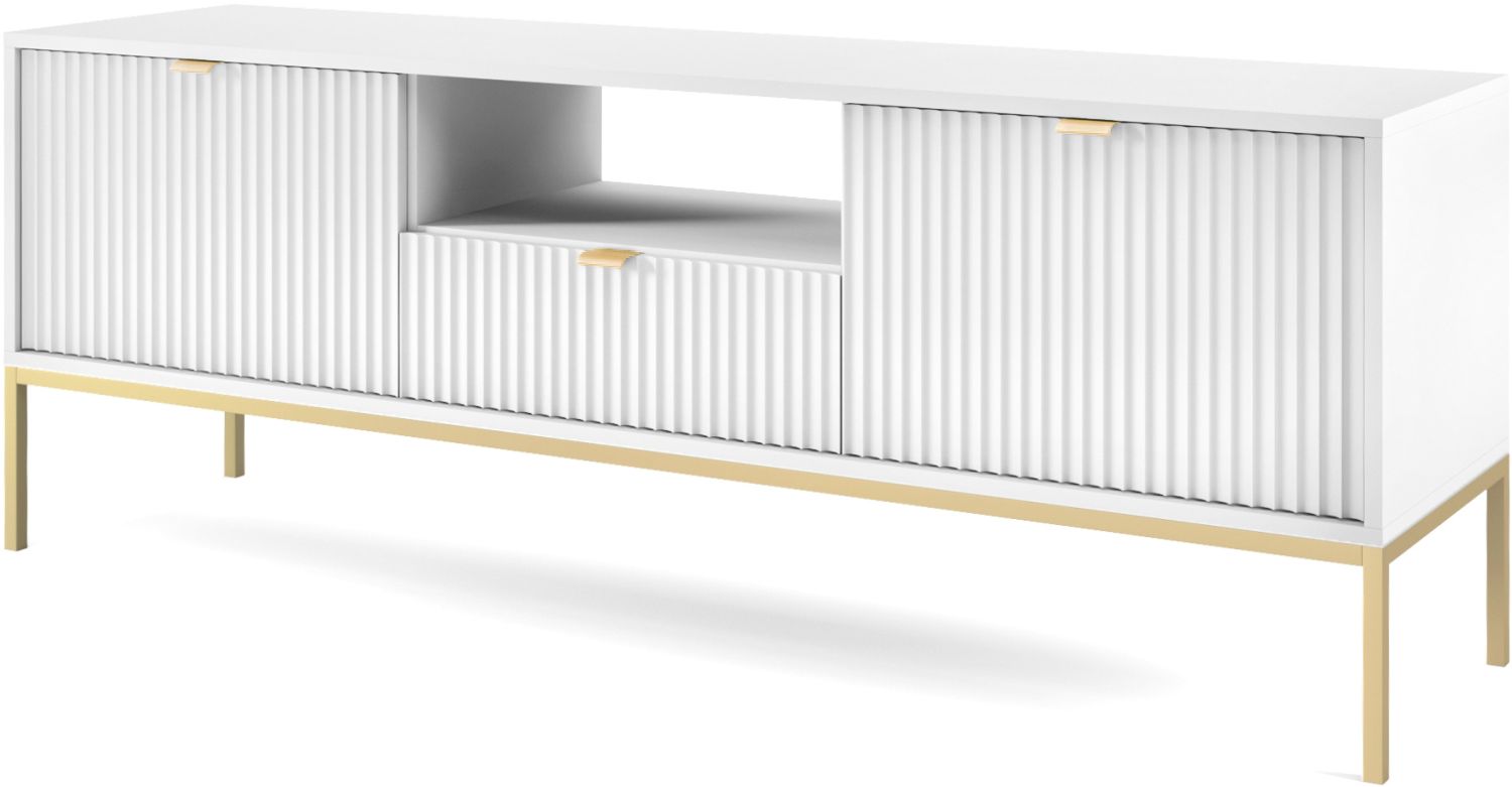Lh-homefurniture Έπιπλο τηλεόρασης Nova Λευκό+χρυσό 154x39x56cm P_Nova_TVb-g Lh-homefurniture Έπιπλο τηλεόρασης Nova Λευκό+χρυσό 154x39x56cm P_Nova_TVb-g