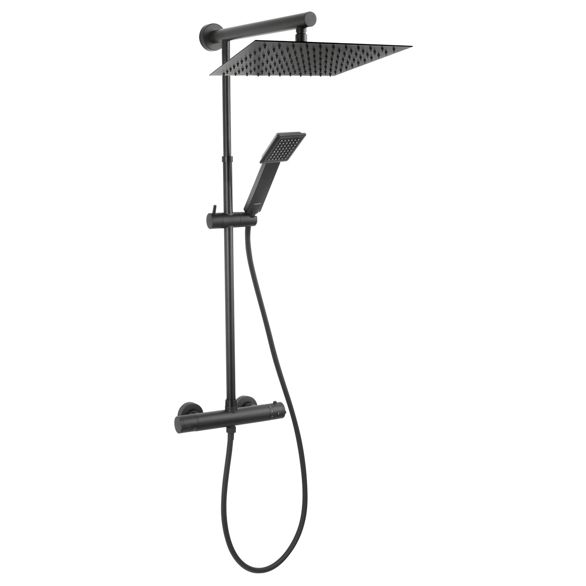 KARAG TREVI Θερμοστατική μπαταρία σταθερού ντους TREVI SQUARE Black NP75SQ-TRV7U-BL FERRO KARAG-5903738206063 KARAG TREVI Θερμοστατική μπαταρία σταθερού ντους TREVI SQUARE Black NP75SQ-TRV7U-BL FERRO KARAG-5903738206063