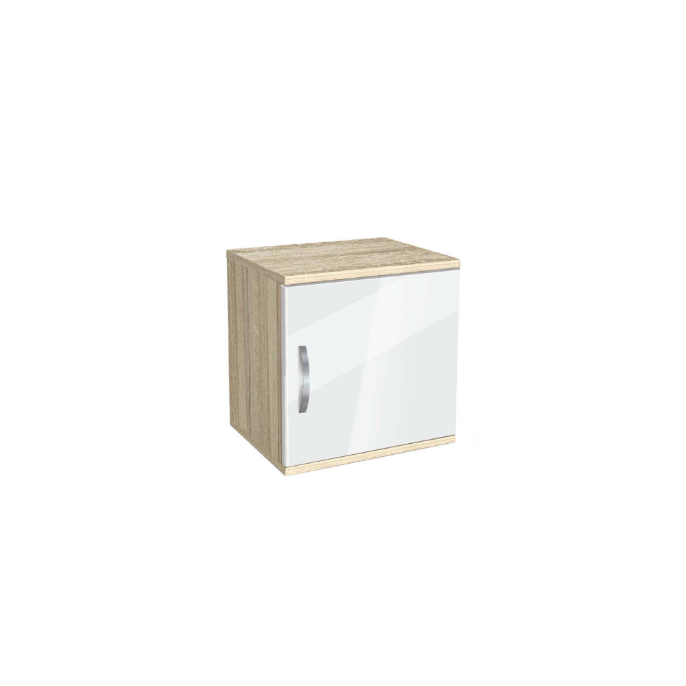 Κομοδίνο, AVA 1, Σονόμα/Λευκό γυαλιστερο΄ 39x40x50, Genomax Genom1219921933 Κομοδίνο, AVA 1, Σονόμα/Λευκό γυαλιστερο΄ 39x40x50, Genomax Genom1219921933