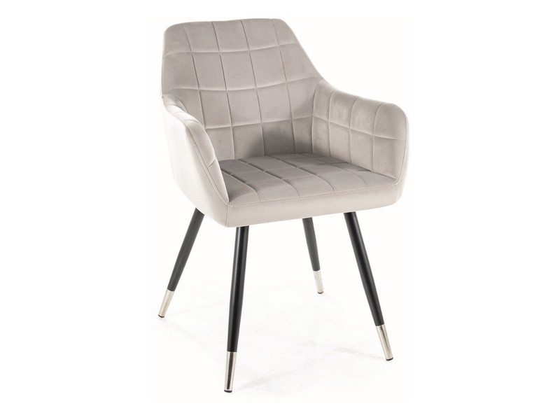KRZESŁO NUXE VELVET CZARNY/CHROM STELAŻ/J. SZARY BLUVEL 03 DIOMMI-80-2959 KRZESŁO NUXE VELVET CZARNY/CHROM STELAŻ/J. SZARY BLUVEL 03 DIOMMI-80-2959