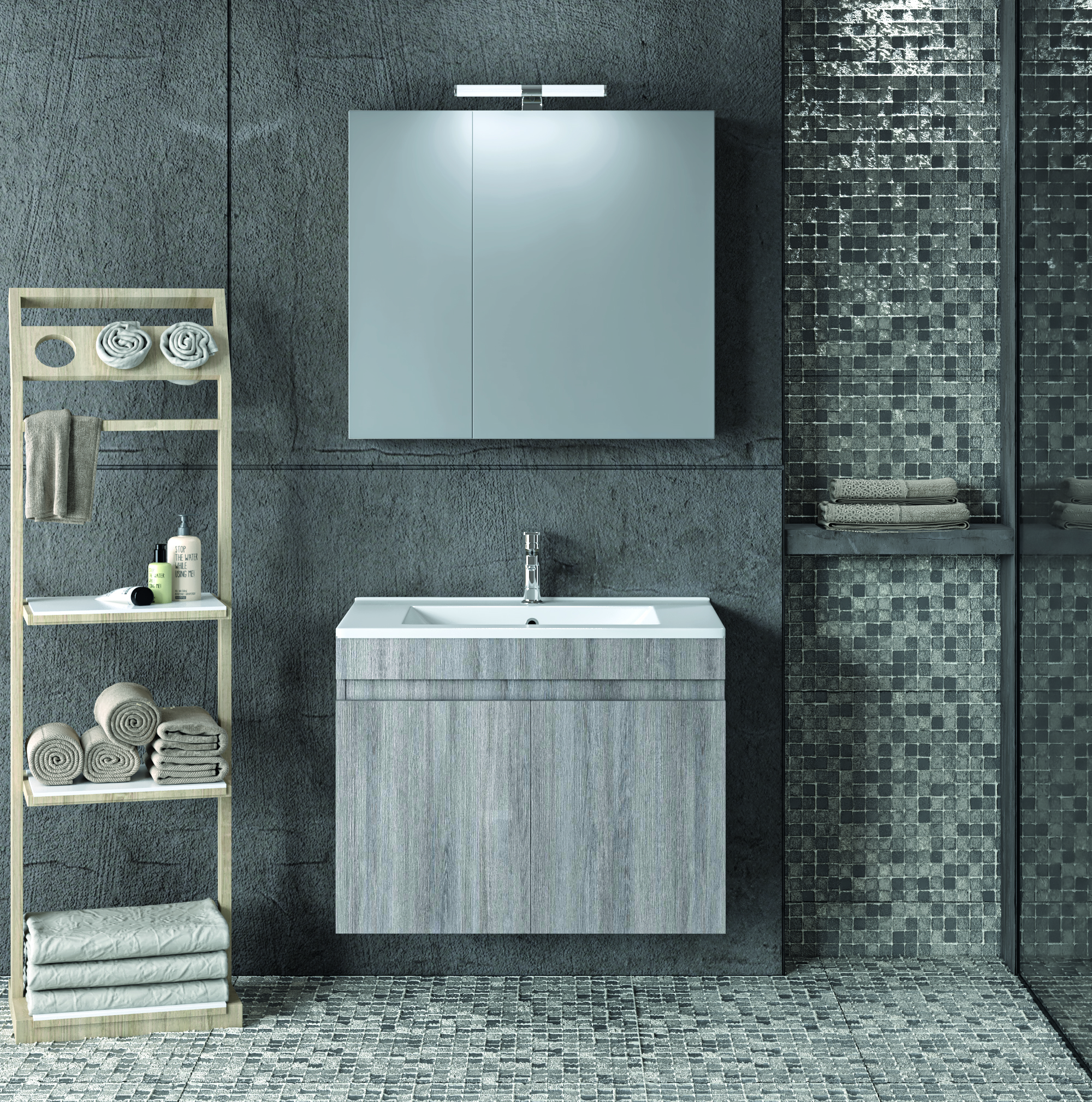 Σετ Έπιπλο Μπάνιου OMEGA GREY OAK 75 9SOM075GO0 Πάγκο 72x44x60cm 9SOM075GO0 Σετ Έπιπλο Μπάνιου OMEGA GREY OAK 75 9SOM075GO0 Πάγκο 72x44x60cm 9SOM075GO0