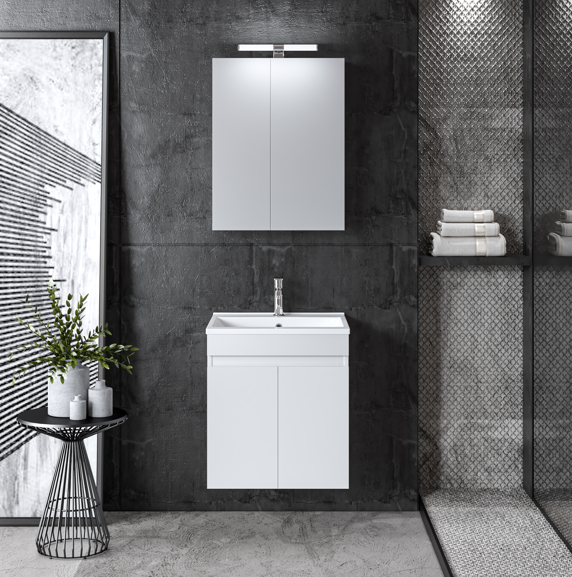 Σετ Έπιπλο Μπάνιου OMEGA WHITE GLOSS 50 9SOM050GL0W Πάγκο 47x44x60 9SOM050GL0W Σετ Έπιπλο Μπάνιου OMEGA WHITE GLOSS 50 9SOM050GL0W Πάγκο 47x44x60 9SOM050GL0W