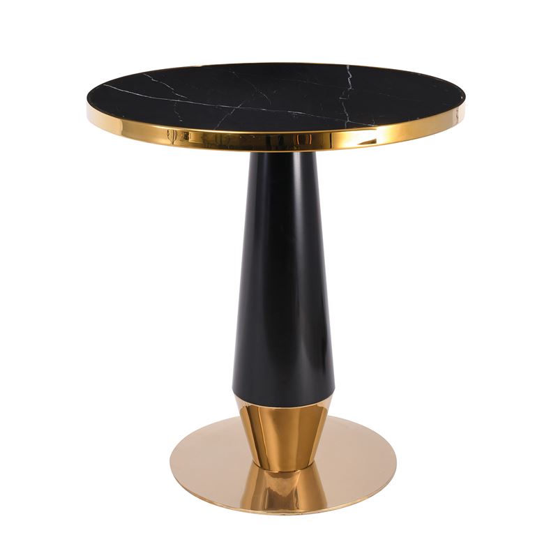 WOODWELL ΕΜ789,1OLIVE Τραπέζι Βαφή Μαύρο-Gold, Επιφάνεια Sintered Stone Black Marble Φ70x73cm ΕΜ789,1 WOODWELL ΕΜ789,1OLIVE Τραπέζι Βαφή Μαύρο-Gold, Επιφάνεια Sintered Stone Black Marble Φ70x73cm ΕΜ789,1