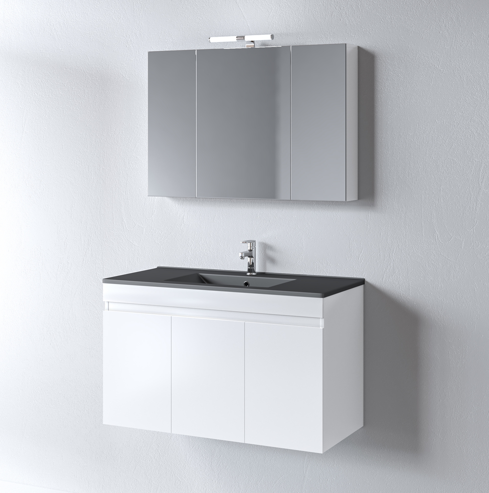 Σετ Επίπλου OMEGA 120 cm με Μαύρο Νιπτήρα χρ.WHITE GLOSS 9SOM100GLBW 9SOM120GLW-1 Σετ Επίπλου OMEGA 120 cm με Μαύρο Νιπτήρα χρ.WHITE GLOSS 9SOM100GLBW 9SOM120GLW-1