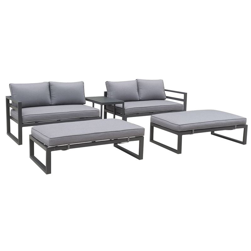 WOODWELL Ε6840,1ORBEA Set Καθιστικό Κήπου ALU Ανθρακί, Καναπές 4Θ+2 Πάγκοι+ Τραπέζι, Μαξιλάρι Γκρι Σκούρο 250x68x60/120x65x30/68x42x52cm Ε6840,1 WOODWELL Ε6840,1ORBEA Set Καθιστικό Κήπου ALU Ανθρακί, Καναπές 4Θ+2 Πάγκοι+ Τραπέζι, Μαξιλάρι Γκρι Σκούρο 250x68x60/120x65x30/68x42x52cm Ε6840,1