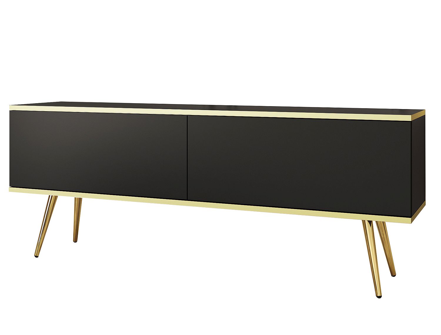 Lh-homefurniture Έπιπλο τηλεόρασης ORO ανθρακί + Χρυσό 135x53x32cm P_ORO_STVc+GL Lh-homefurniture Έπιπλο τηλεόρασης ORO ανθρακί + Χρυσό 135x53x32cm P_ORO_STVc+GL