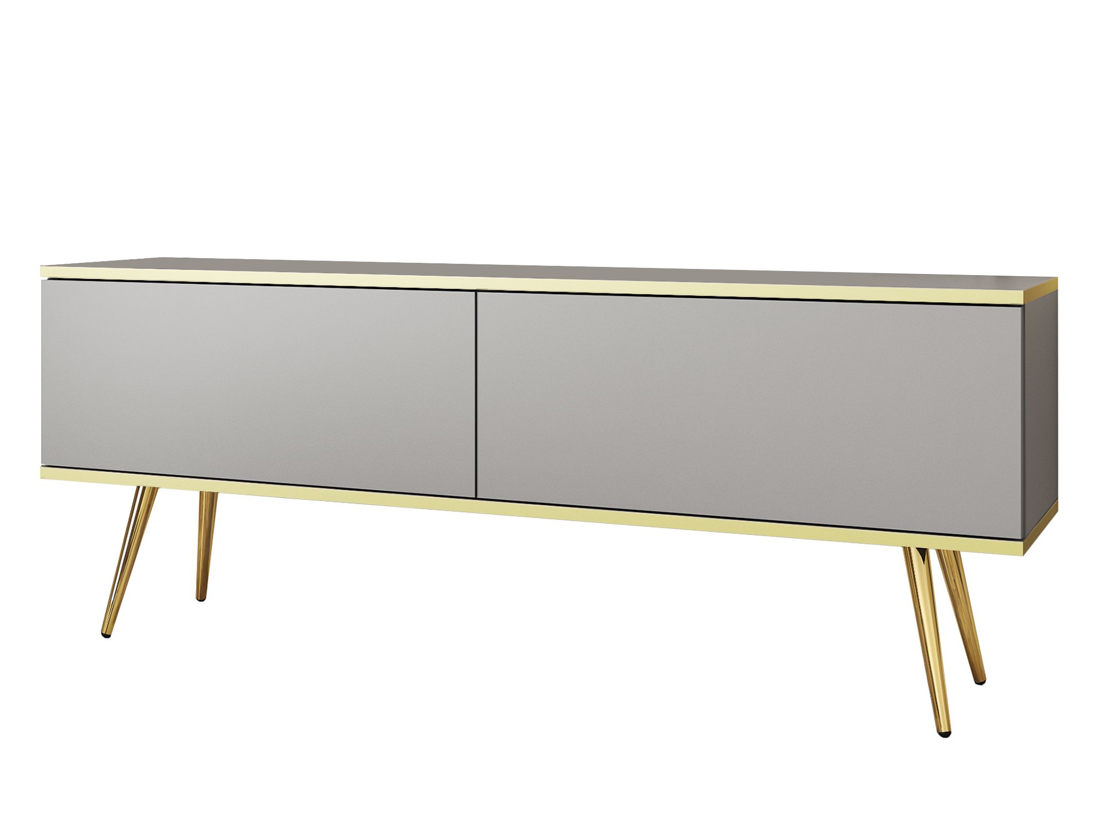 Lh-homefurniture Έπιπλο τηλεόρασης ORO Γκρι + Χρυσό 135x53x32cm P_ORO_STV_Sz+GL Lh-homefurniture Έπιπλο τηλεόρασης ORO Γκρι + Χρυσό 135x53x32cm P_ORO_STV_Sz+GL