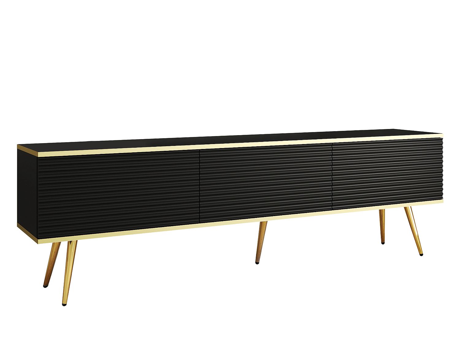 Lh-homefurniture Έπιπλο τηλεόρασης ORO_MDF Ανθρακί + χρυσό 175x53x32cm P_ORO_BTV_Cz_MDF_GL Lh-homefurniture Έπιπλο τηλεόρασης ORO_MDF Ανθρακί + χρυσό 175x53x32cm P_ORO_BTV_Cz_MDF_GL
