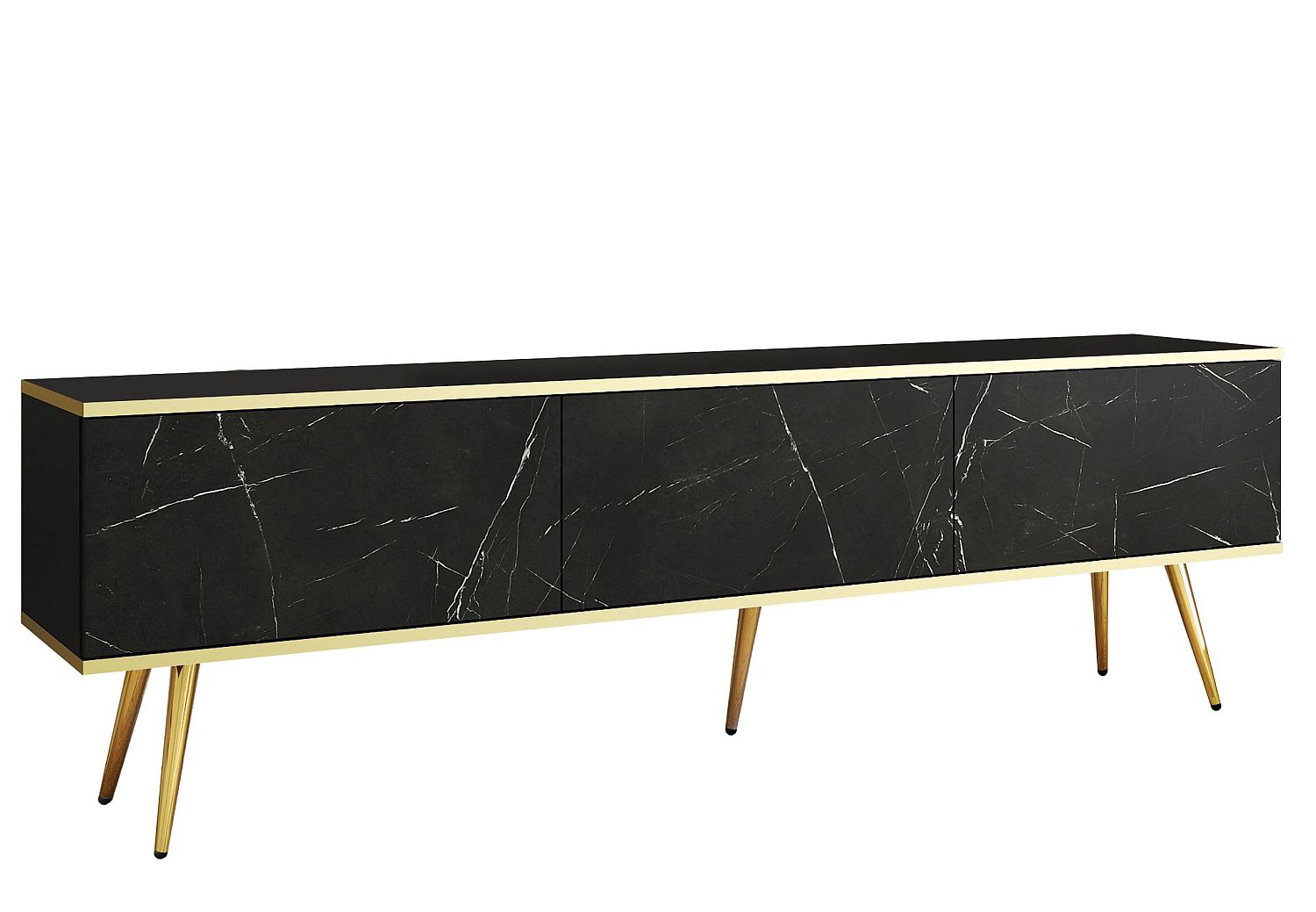 Lh-homefurniture Έπιπλο τηλεόρασης ORO Μάρμαρο + χρυσό 175x53x32cm P_ORO_BTVm+GL Lh-homefurniture Έπιπλο τηλεόρασης ORO Μάρμαρο + χρυσό 175x53x32cm P_ORO_BTVm+GL