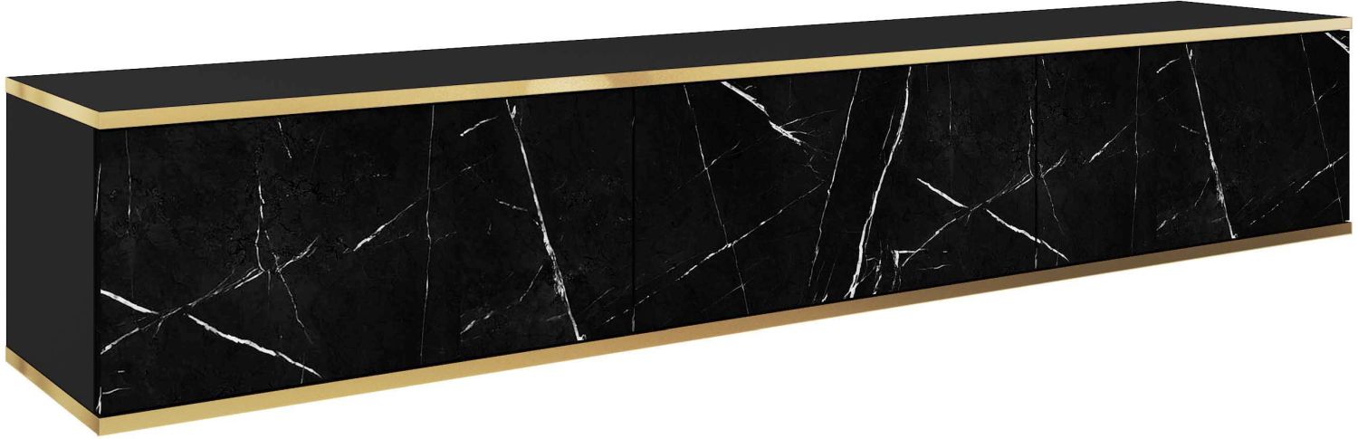 Lh-homefurniture Κρεμαστό έπιπλο τηλεόρασης ORO ανθρακί + μάρμαρο 175x30x32cm P_ORO_BTVm Lh-homefurniture Κρεμαστό έπιπλο τηλεόρασης ORO ανθρακί + μάρμαρο 175x30x32cm P_ORO_BTVm
