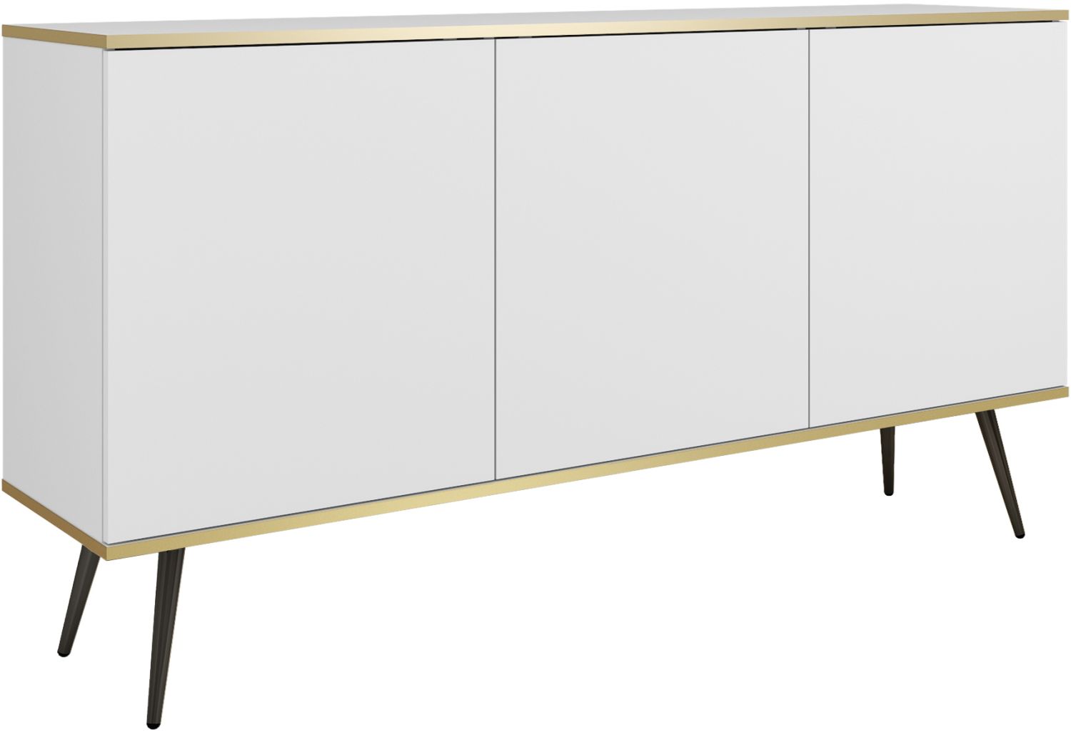 Μπουφές Oro λευκό + μαύρο 160x85x39cm