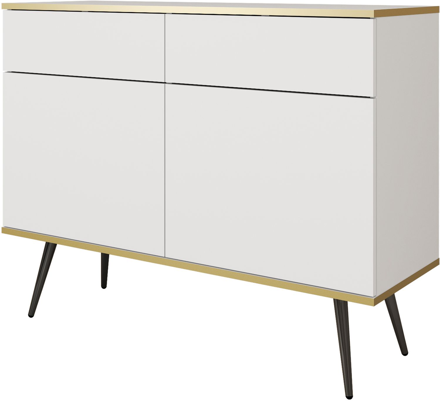 Μπουφές Oro λευκό με μαύρο 107x85x39cm