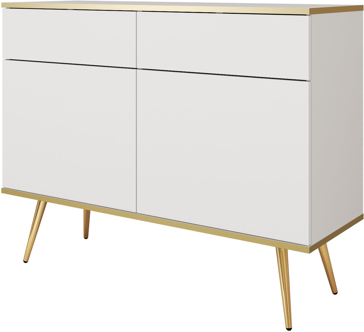 Μπουφές Oro λευκό με χρυσό 107x85x39cm