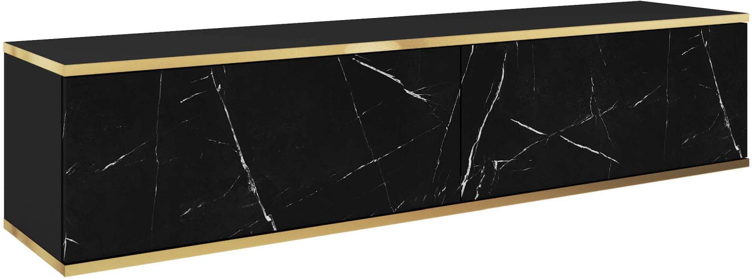 Lh-homefurniture Κρεμαστό έπιπλο τηλεόρασης ORO ανθρακί + μάρμαρο 135x30x32cm P_ORO_STVm Lh-homefurniture Κρεμαστό έπιπλο τηλεόρασης ORO ανθρακί + μάρμαρο 135x30x32cm P_ORO_STVm