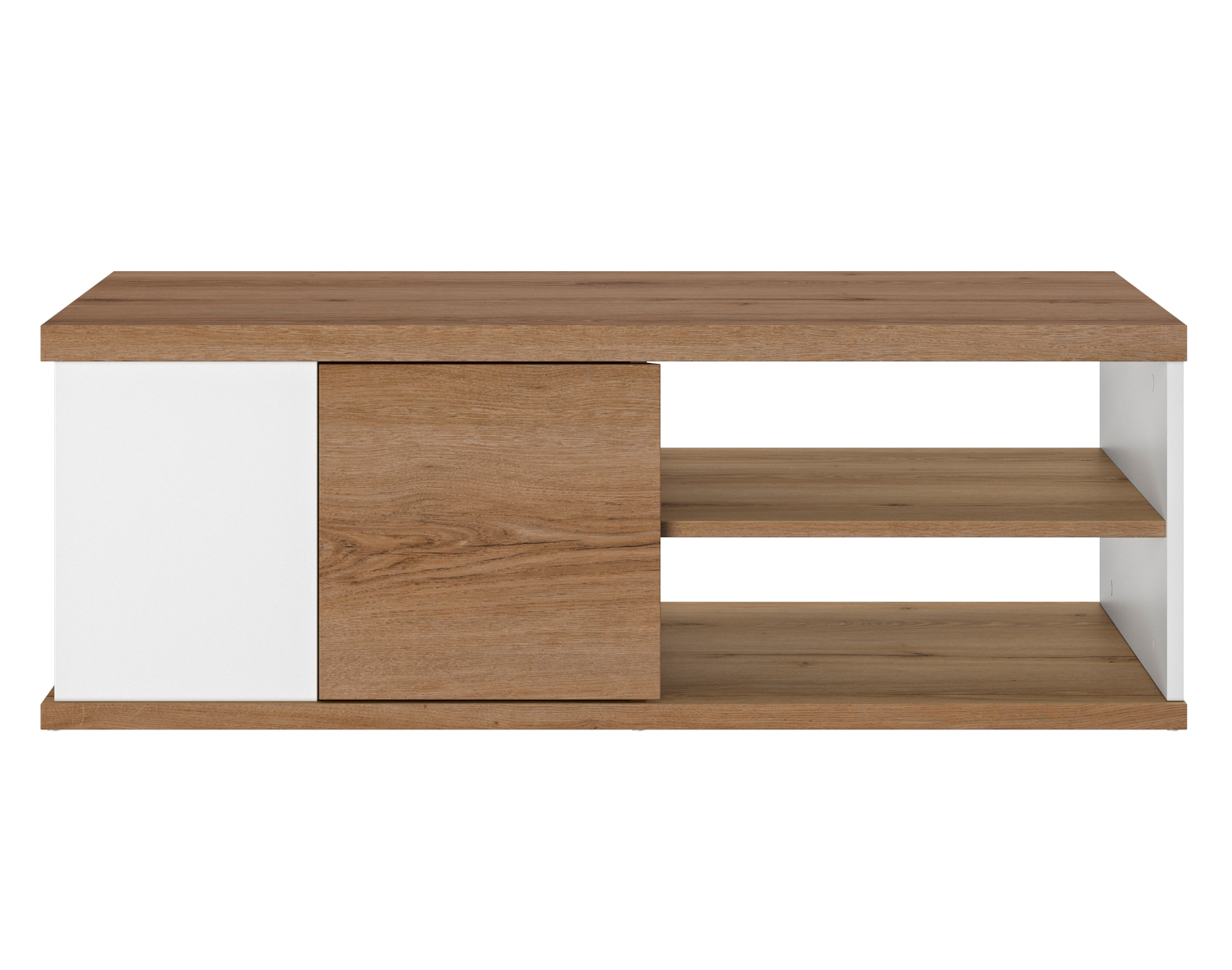 Insi Otello τραπεζάκι σαλονιού 110x60x40εκ. Helvezia Oak / Λευκ΄ό  0121.GM71