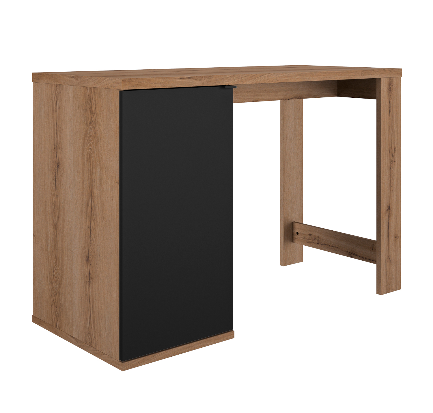 Insi Otello τραπέζι ψηλό bar 136x60x91εκ. Helvezia Oak / Μαύρο  0021.GM21