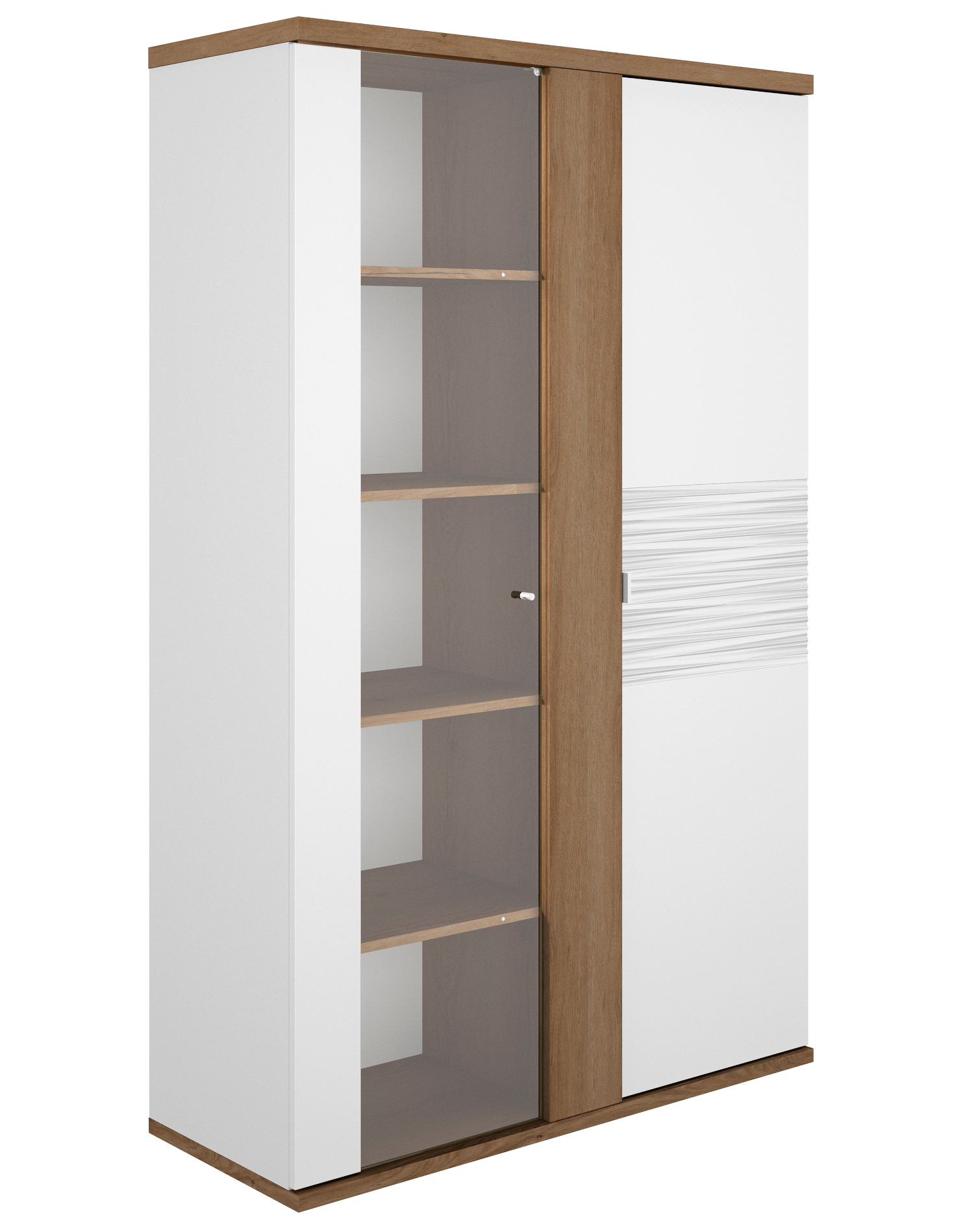 Insi Otello βιτρίνα με δυο πόρτες 110x45x178εκ. Helvezia Oak / Λευκό 014.GM72 Insi Otello βιτρίνα με δυο πόρτες 110x45x178εκ. Helvezia Oak / Λευκό 014.GM72
