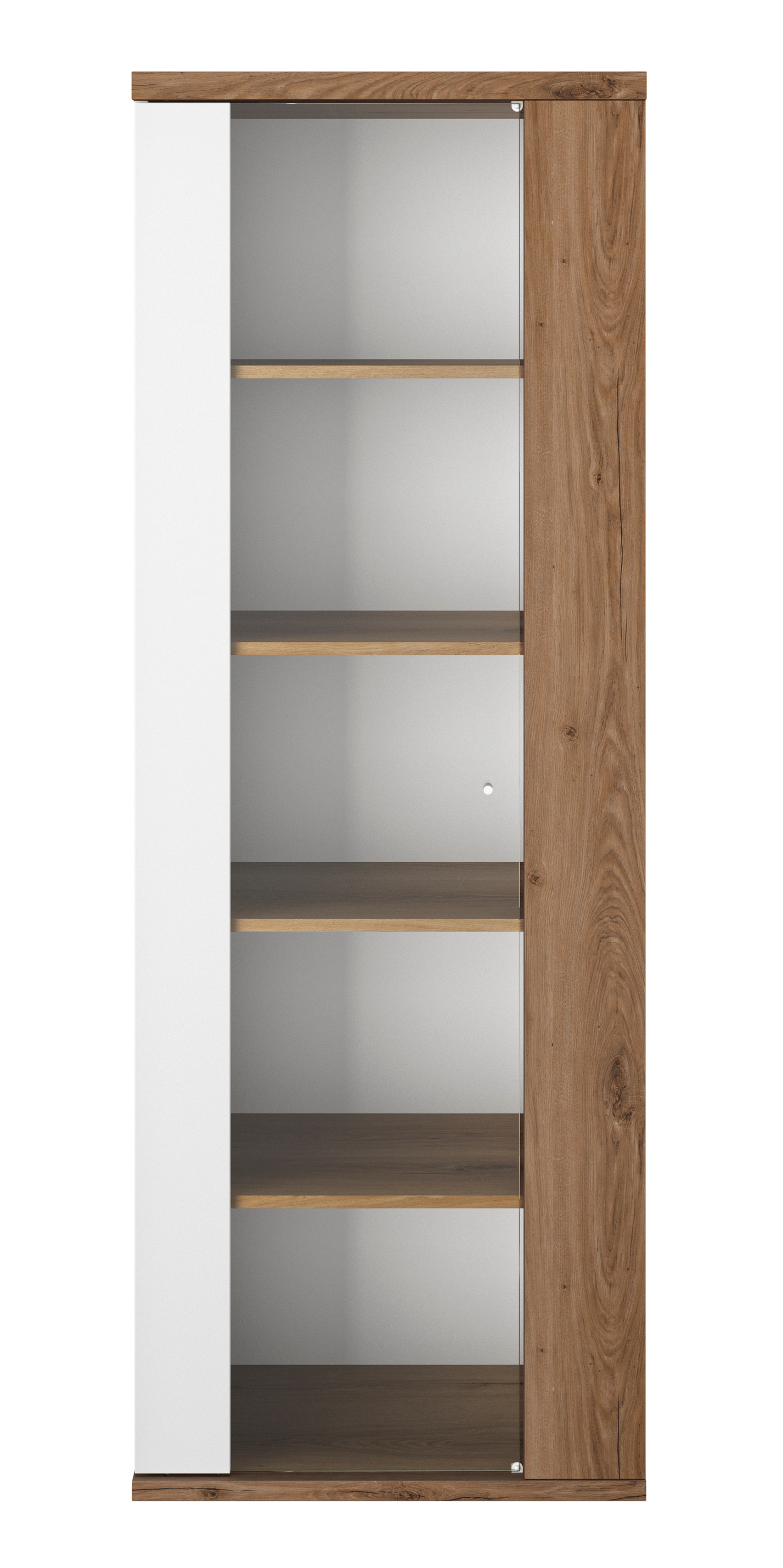Insi Otello βιτρίνα με μία πόρτα 64x45x178εκ. Helvezia Oak / Λευκό 014.GM71 Insi Otello βιτρίνα με μία πόρτα 64x45x178εκ. Helvezia Oak / Λευκό 014.GM71