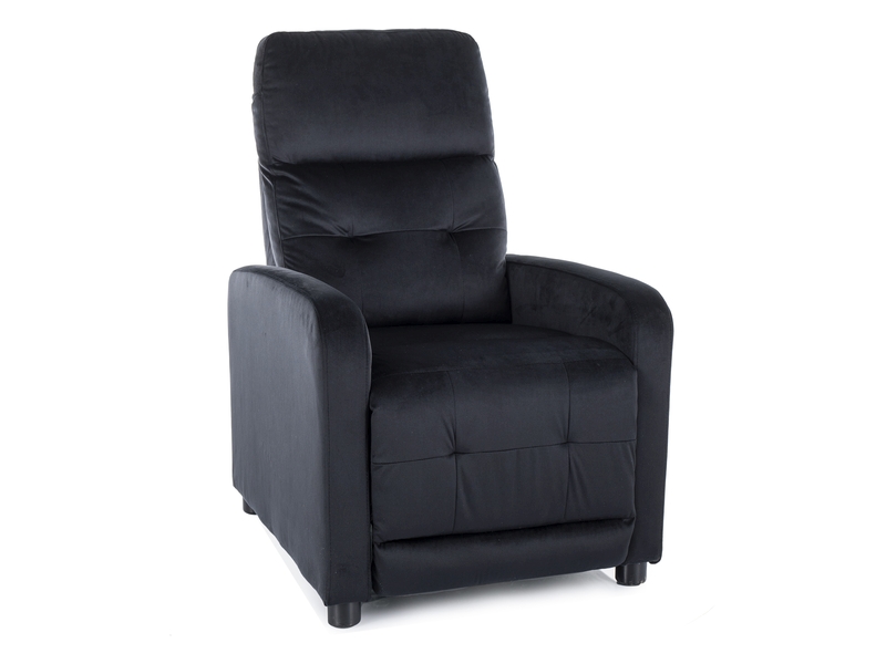 FOTEL ROZKŁADANY OTUS VELVET CZARNY BLUVEL 19 DIOMMI-80-3768