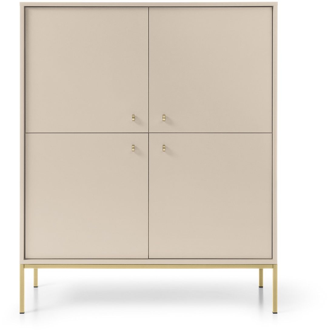 Lh-homefurniture Μπουφές Mono χρώμα Μπεζ + χρυσό 103,5×125,5x39cm P_MNBz_NT_G Lh-homefurniture Μπουφές Mono χρώμα Μπεζ + χρυσό 103,5×125,5x39cm P_MNBz_NT_G