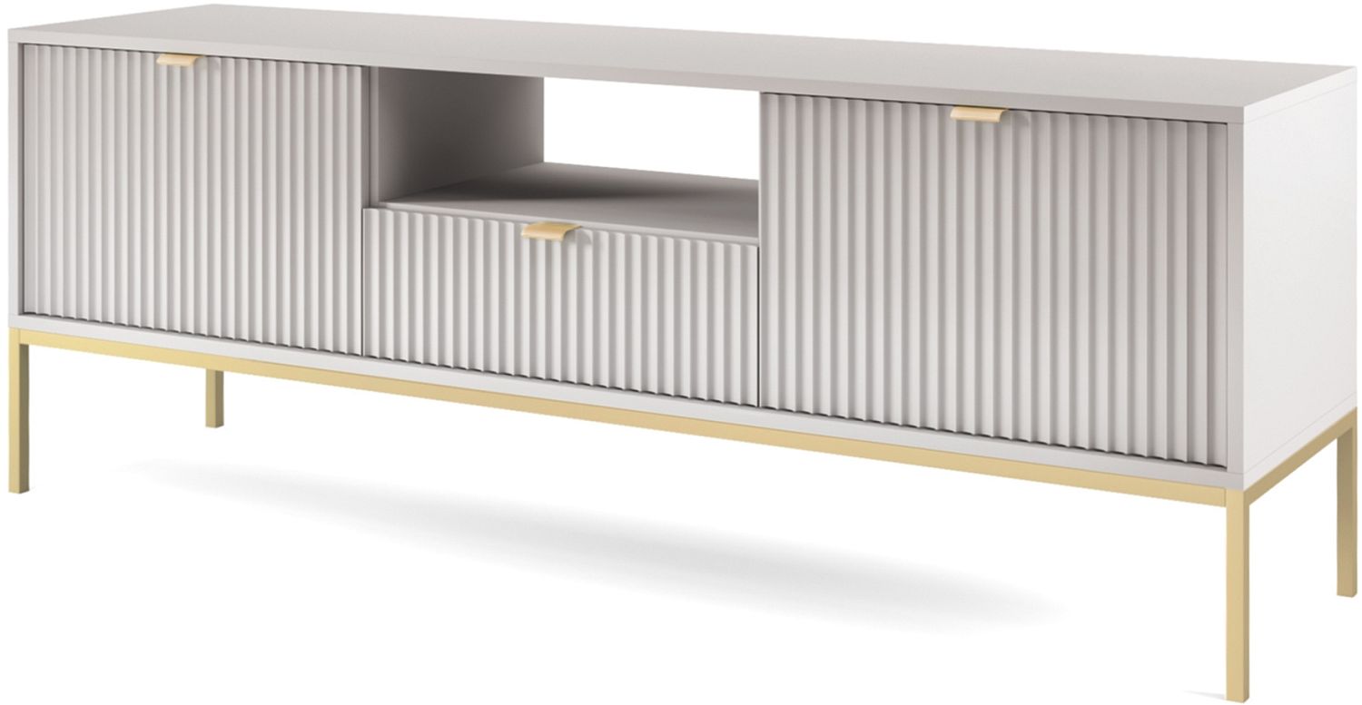Lh-homefurniture Έπιπλο τηλεόρασης Nova Γκρι + Χρυσό 154x39x56cm P_Nova_TV_SZAR-g