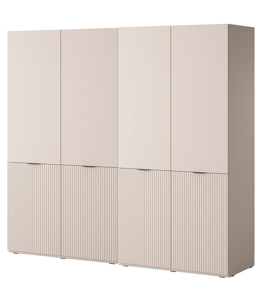 Ντουλάπα Sandbox τετράφυλλη Μπεζ 202x200x51cm