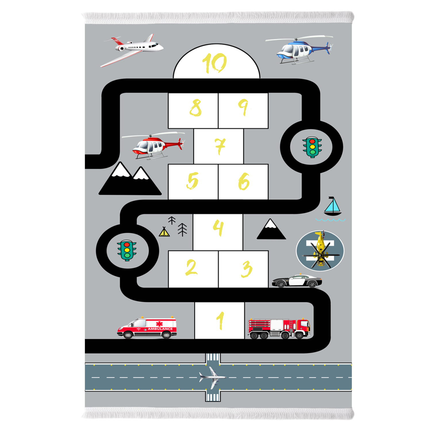 Intrahome ΠΑΙΔΙΚΟ ΧΑΛΙ ΜΕ ΚΡΟΣΙΑ .10 ΓΚΡΙ 120Χ180 εκ. intraho-1628249