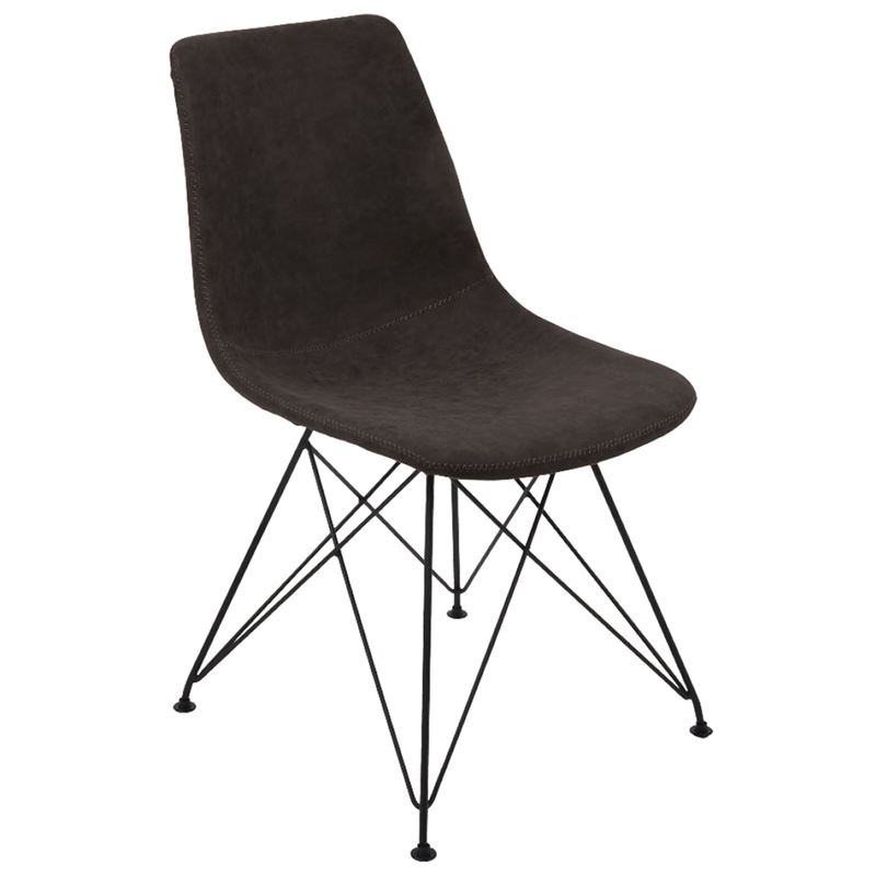 WOODWELL ΕΜ777,3PANTON Καρέκλα Μέταλλο Βαφή Μαύρη, PU Vintage Black 43x57x81cm ΕΜ777,3 WOODWELL ΕΜ777,3PANTON Καρέκλα Μέταλλο Βαφή Μαύρη, PU Vintage Black 43x57x81cm ΕΜ777,3