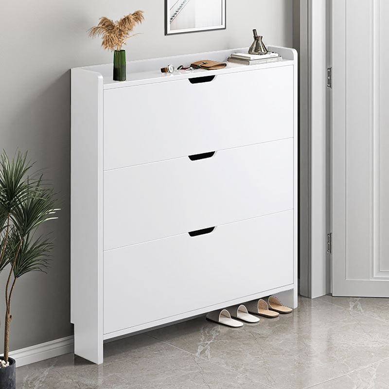 WOODWELL Παπουτσοθήκη MDF - Melamine Απόχρωση Άσπρο 80x17x115cm Ε8330,2