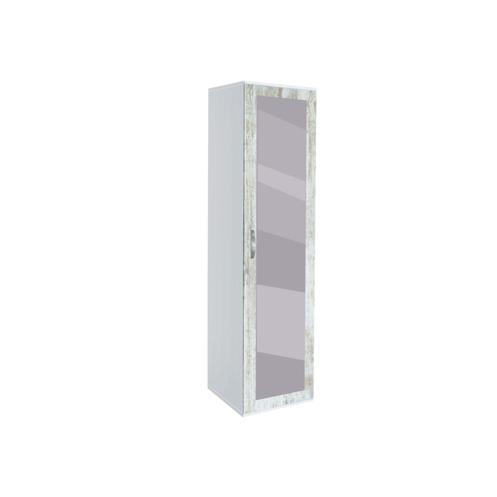 Ντουλάπα Μονόφυλλη με καθρέφτη, AVA 11, Λευκό/Crystal 39x185x50, Genomax Genom1219921461 Ντουλάπα Μονόφυλλη με καθρέφτη, AVA 11, Λευκό/Crystal 39x185x50, Genomax Genom1219921461