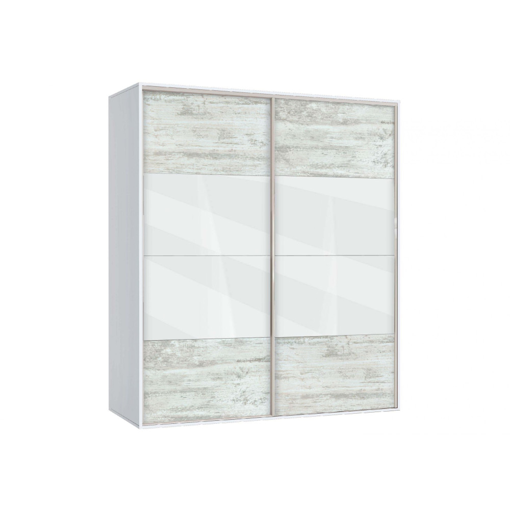 Ντουλάπα Συρόμενη, AVA 5 Λευκό/Crystal, 200x210x59, Genomax Genom1219921528 Ντουλάπα Συρόμενη, AVA 5 Λευκό/Crystal, 200x210x59, Genomax Genom1219921528