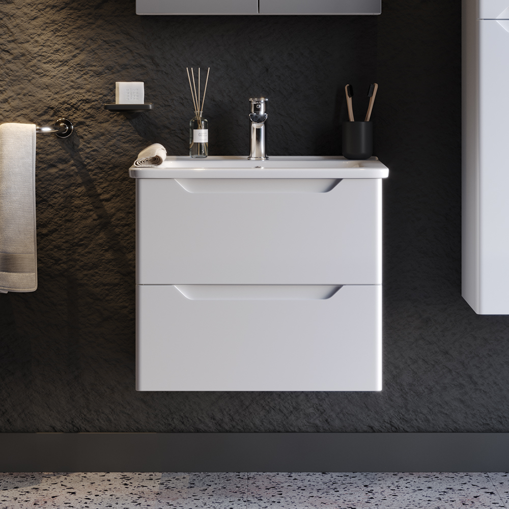Πάγκος PERLA Λευκό MDF 18mm Λάκα 60 S3BPERL060W 60x46x53cm S3BPERL060W