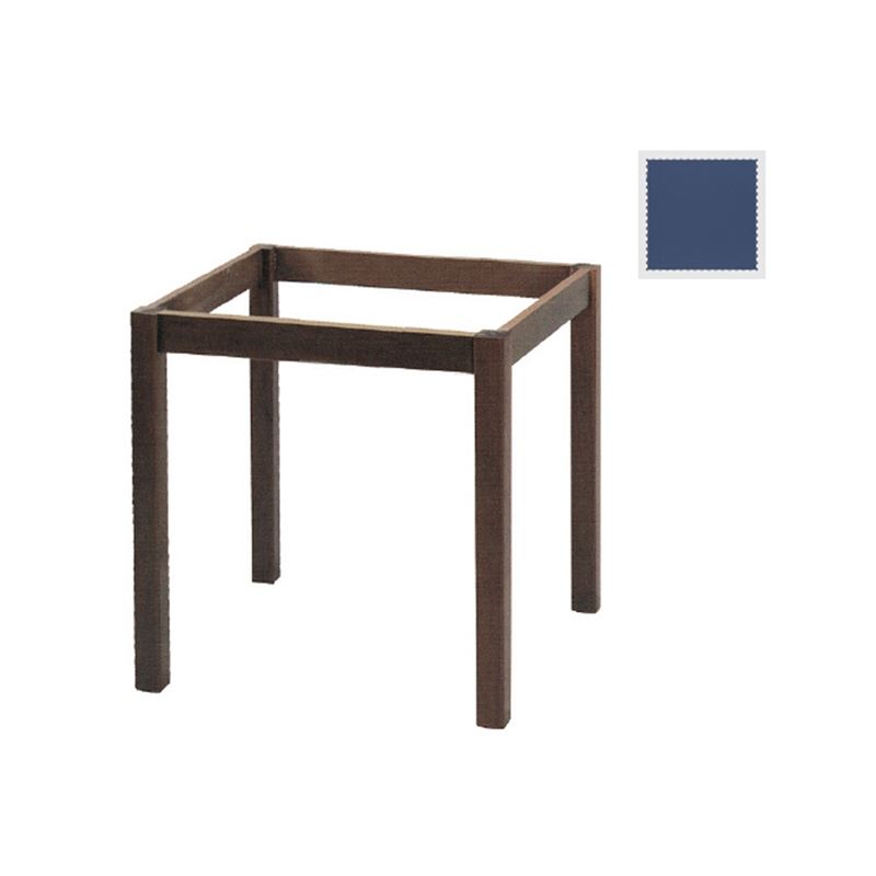 WOODWELL ΚΑΦΕΝΕΙΟΥ Βάση Τραπεζιού Οξιά Λυόμενη για Επιφάνεια 60x60cm, Βαφή Εμποτισμού Ανιλίνη Μπλε 49x49x73cm Ρ415,Ε3