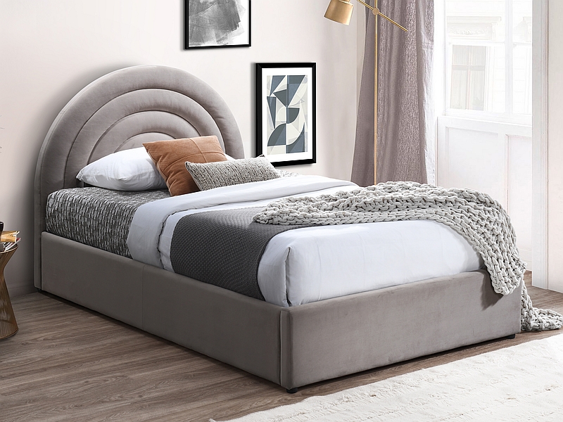 ŁÓŻKO POLLY VELVET 120×200 KOLOR C.BEŻ/CZARNY TAP. BLUVEL 40 DIOMMI-80-3808 ŁÓŻKO POLLY VELVET 120×200 KOLOR C.BEŻ/CZARNY TAP. BLUVEL 40 DIOMMI-80-3808